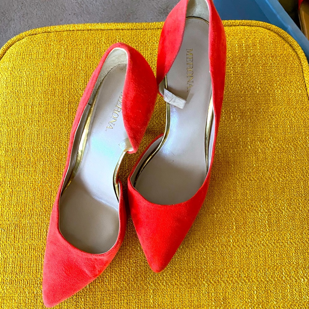 Merona d’Orsay Laniee Pumps- Blood Orange, 8